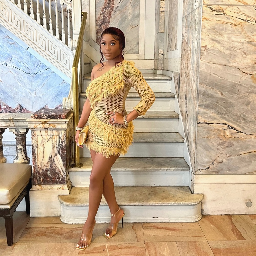 Gold Mini Dress